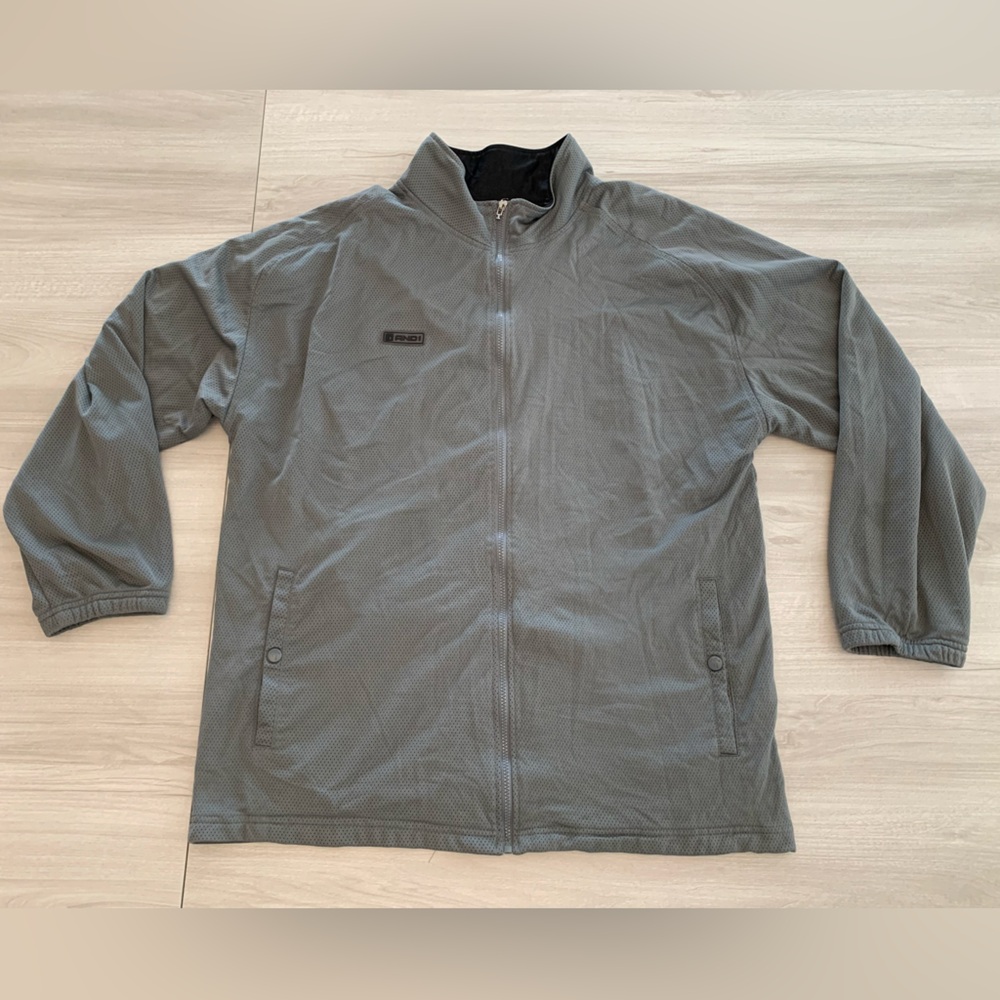 AND1 Men’s Activewear Full Zip Mesh Sweater Jacket Size 2XL Gray